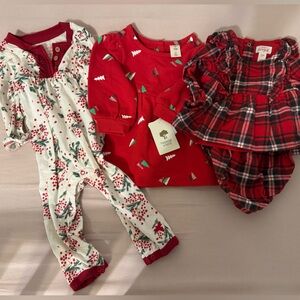 Baby girl Christmas outfits 3m
